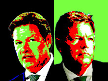 Robert Habeck, grün oder schwarz? - Grafik: Samy - Creative-Commons-Lizenz Namensnennung Nicht-Kommerziell 3.0