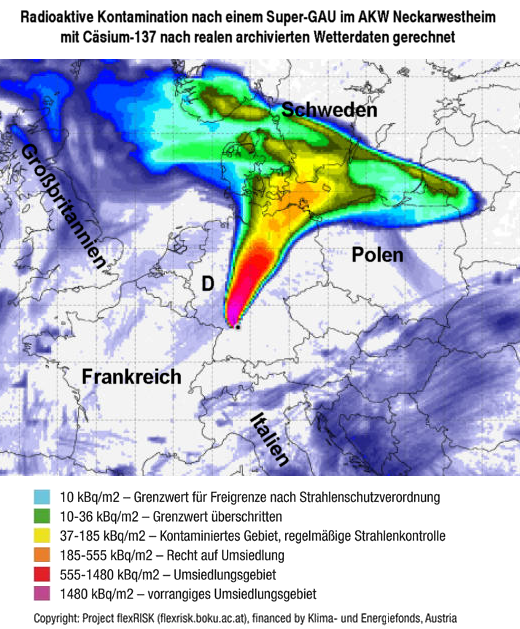 AKW Neckarwestheim, Super-GAU, Berlin ausradiert - Grafik: Project flexRISK - Creative-Commons-Lizenz Namensnennung Nicht-Kommerziell 3.0