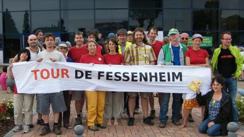 Organisatios-Team der Tour de Fessenheim 2012 - Foto: Anti-Atom-Gruppe Freiburg - Creative-Commons-Lizenz Namensnennung Nicht-Kommerziell 3.0