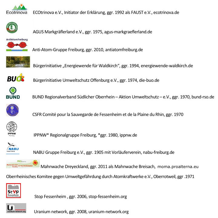 Wyhl 50 - die unterzeichnenden Organisationen, 18.02.2025 - Grafik: Badisch-Elsässische BIs - Creative-Commons-Lizenz Namensnennung Nicht-Kommerziell 3.0